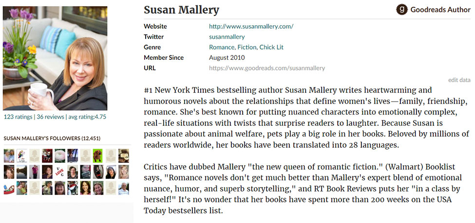 Connect with Susan on Goodreads