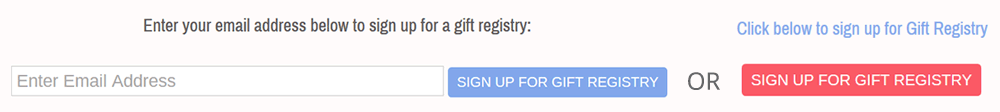 Sign up for Gift Registry