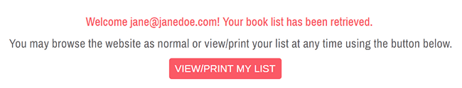 Buttons for Book List Feature